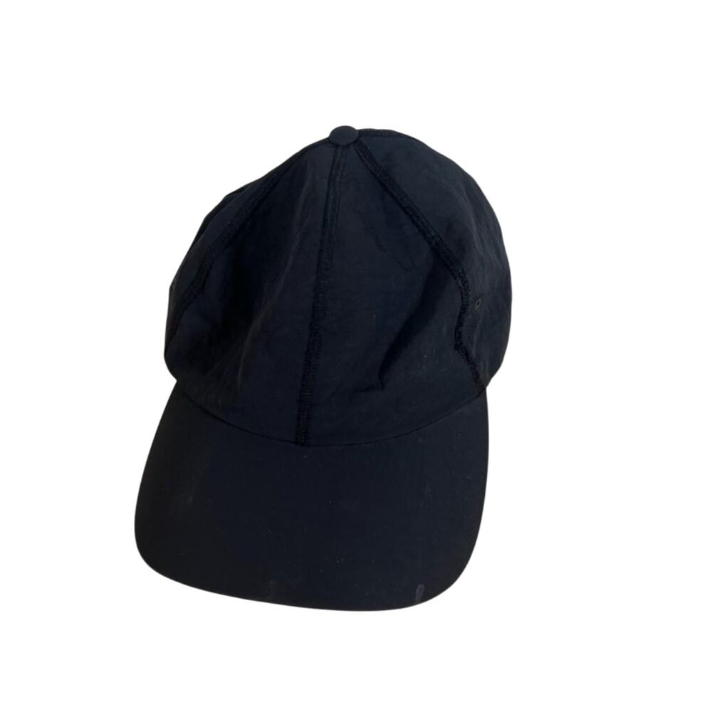 Lululemon Black Baseball Cap Hat Lightspeed Adjus… - image 1